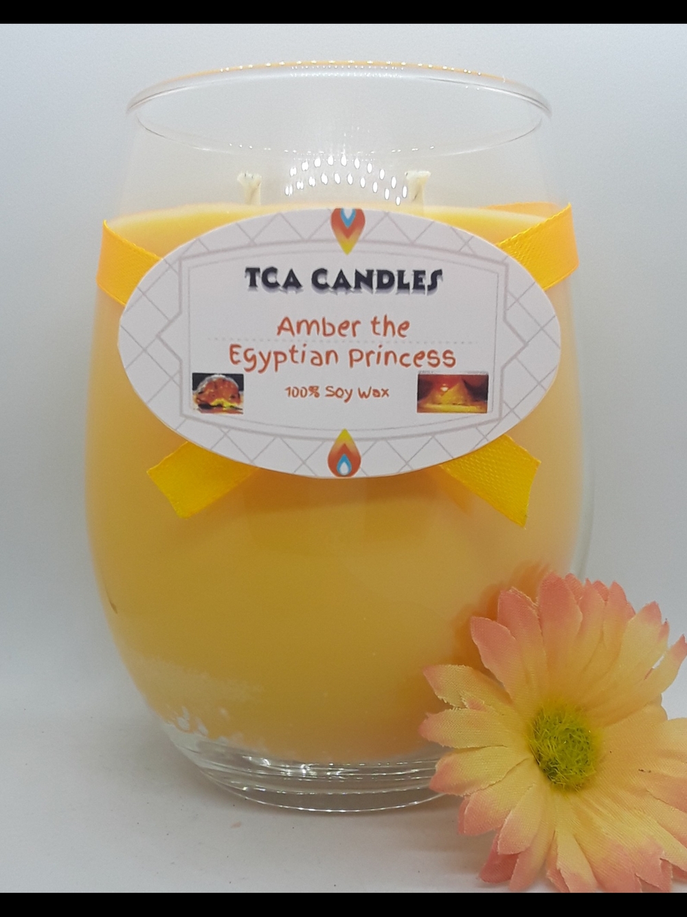 Amber the Egyptian Princess Scented Soy Candle - Yellow